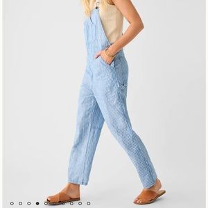 Faherty linen overalls,size large